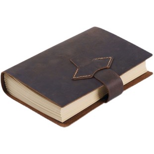 头层牛皮手工笔记本牛皮纸魔法学生素描本日记本创意复古记事本