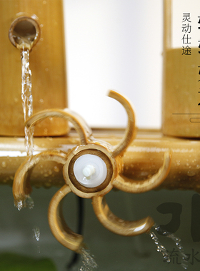流水趣春节礼品竹子流水竹筒流水鱼缸石槽招财流水