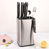 不锈钢刀架厨房置物架台面刀座刀具收纳架多功能刀架刀具收纳架