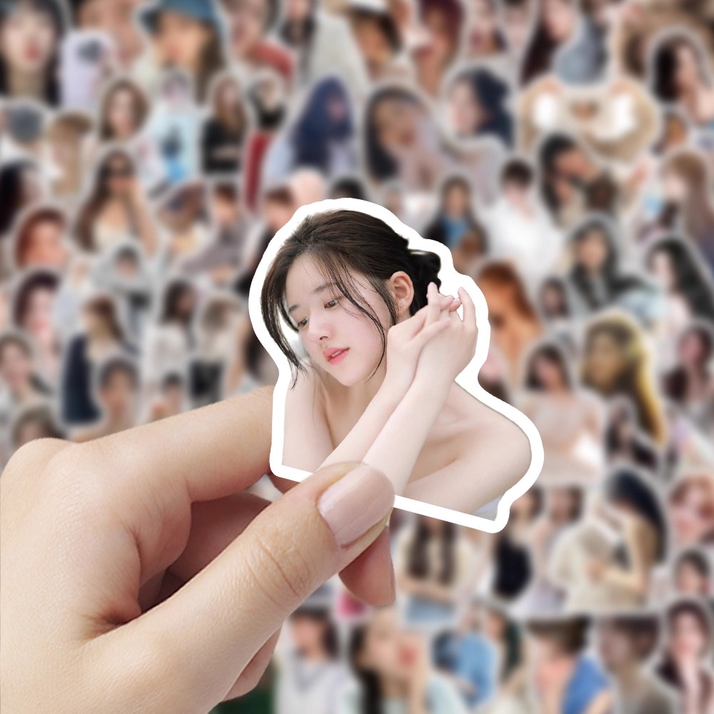 100张赵露思贴纸合集高颜值周边照片行李箱手账本装饰防水贴画