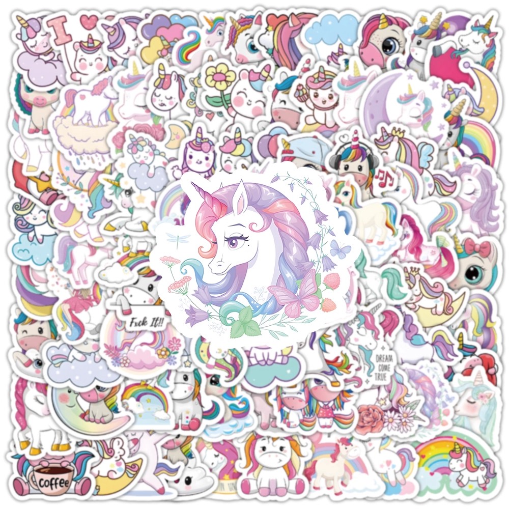 300张独角兽贴纸阳光彩虹