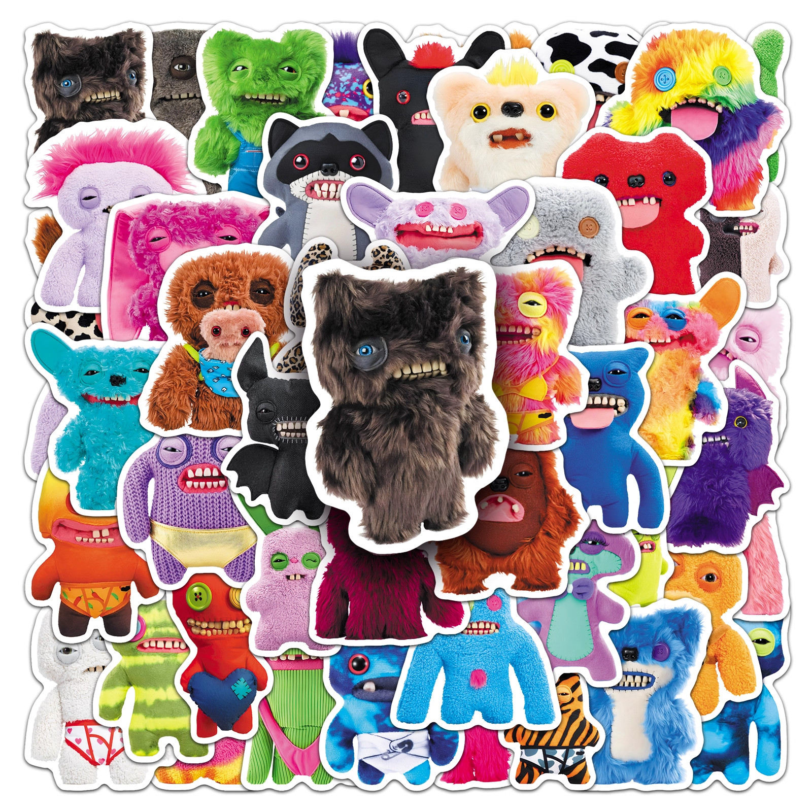 102张萌牙怪兽FUGGLER搞怪贴纸萌感牙齿设计学生党装饰封口贴纸,文具电教/文化用品/商务用品,贴纸/立体贴纸,淘宝优惠券,粉丝福利购,淘宝优惠卷