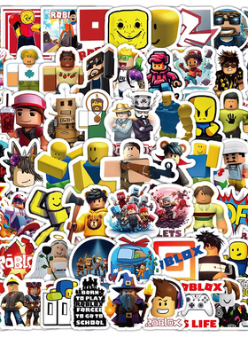 275张Roblox罗布乐思贴纸热门沙盒游戏周边新潮立体创意装饰贴画