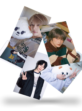 55张TXT自印小卡韩娱组合成员明星周边ins风高清明信片镭射lomo卡