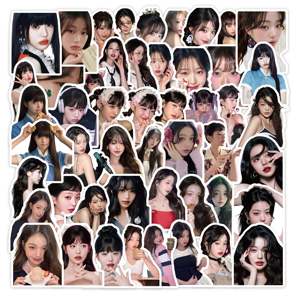 280张韩国爱豆张元英贴纸IVE女团成员周边行李箱手机装饰防水贴画