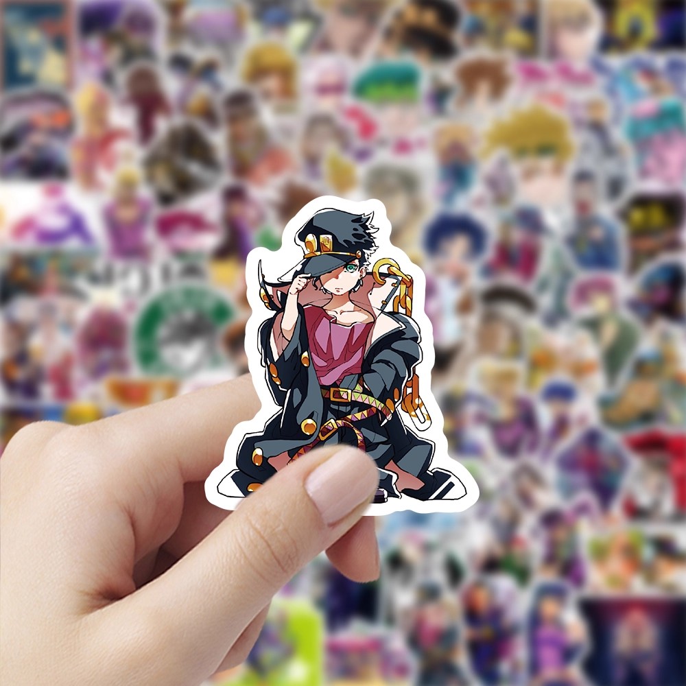 200张爆款奇妙冒险贴纸动漫人物周边装饰行李箱手账防水图案贴画