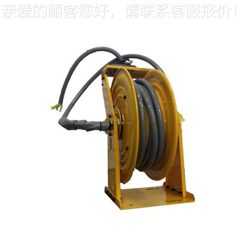 车载电收线器舞台电缆灯BYF光缆电源自动动收缩业工滑环弹簧电卷