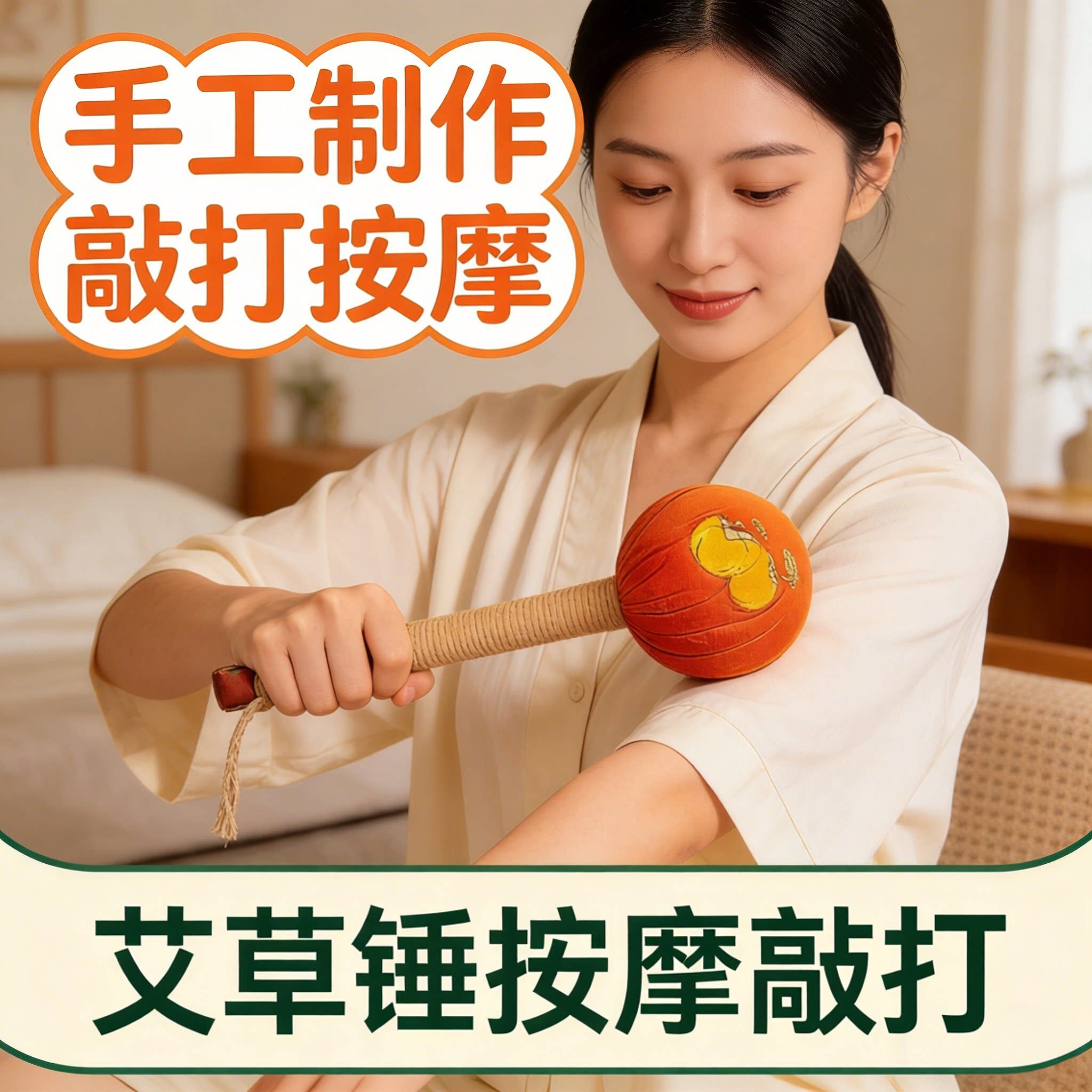 艾草锤子养生按摩捶背敲背疏通