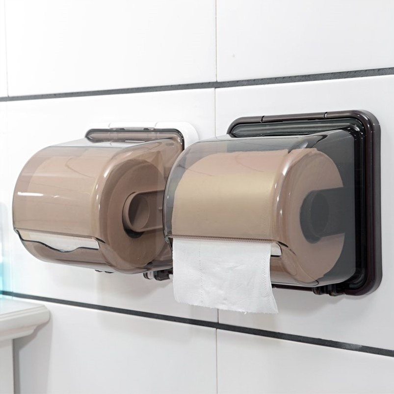 卫生间厕所纸巾盒免打孔家用防水创意卷纸架吸盘壁挂式抽纸厕纸盒