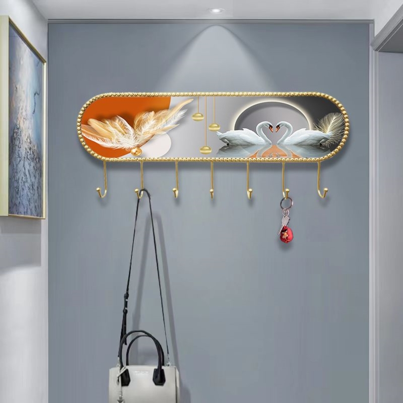 新款2025玄关挂衣服架子美容院挂衣钩免打孔创意高档挂衣钩挂墙上