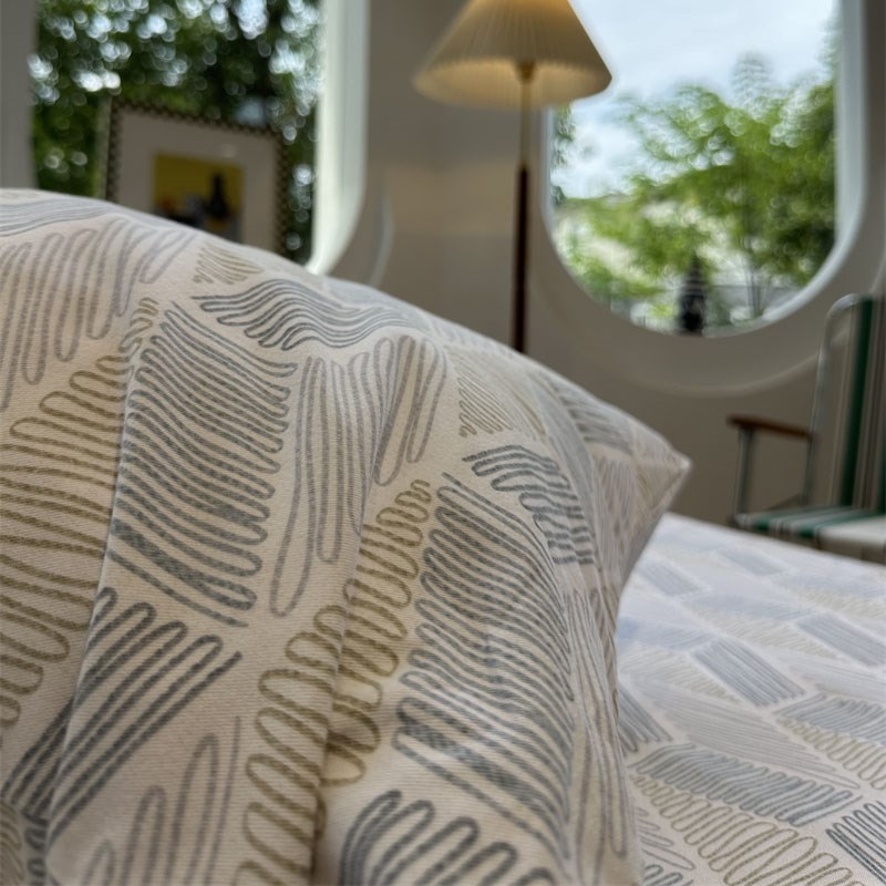 北欧纯棉秋冬加厚磨毛床笠床单枕套单件1.35m1.5米全棉床垫保护套