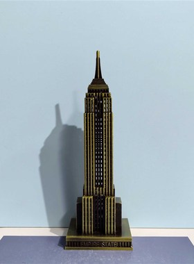 纽约帝国大厦金属建筑立体模型摆件工艺品礼物家居装饰旅游纪念品