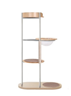 极简猫爬架设计感limolimo太空舱猫实木网红猫爬架猫窝一体剑麻