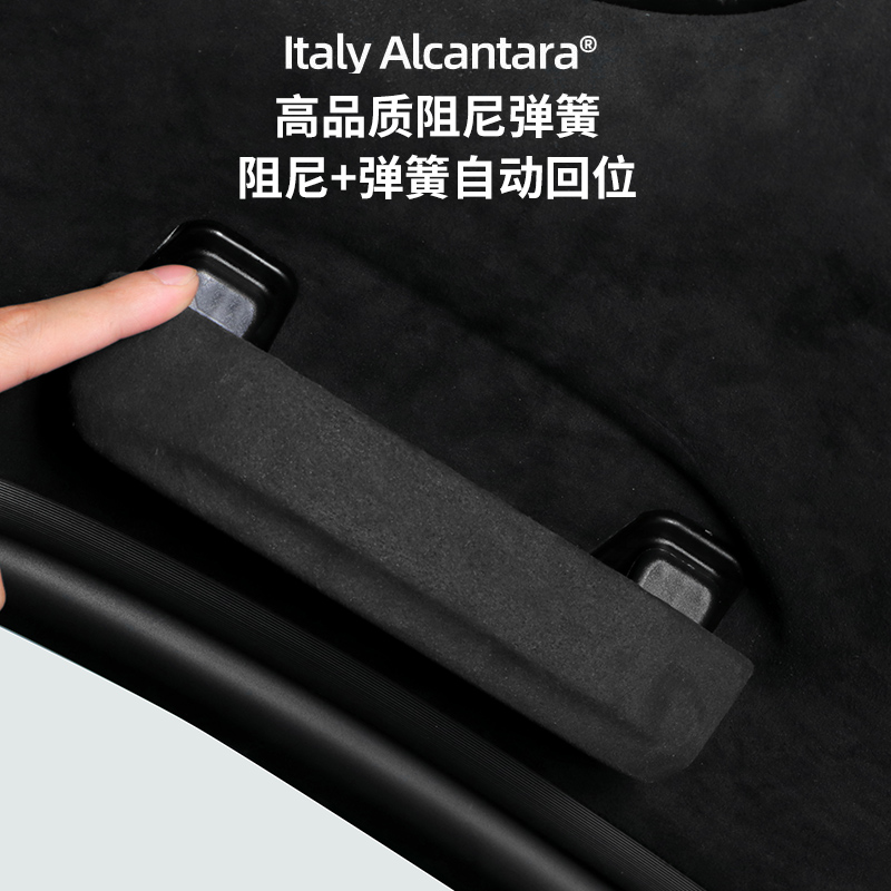 蔚来EC6/ES6/ES8翻毛皮车载眼镜盒墨镜收纳夹改装汽车顶内饰配件