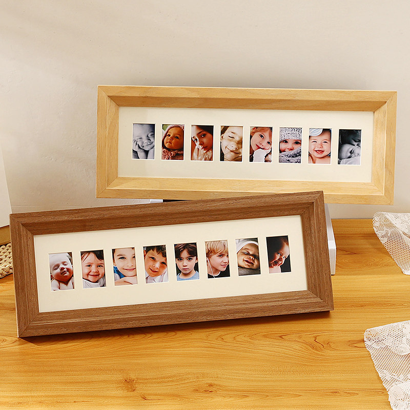 儿童证件照相框摆台宝宝一周岁成长校园年纪念框架挂墙洗二寸照片