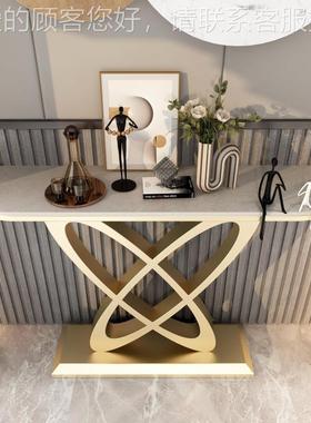 意式轻奢岩板入创户意玄关桌现代简约进走廊客厅门靠MS-33254墙端