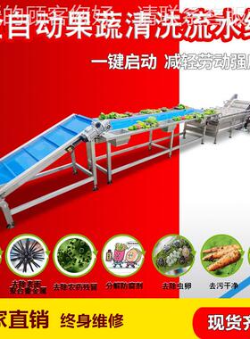 送团餐配 流水线高压喷淋生姜鲜姜去泥清IHU果洗流水线 蔬加工设