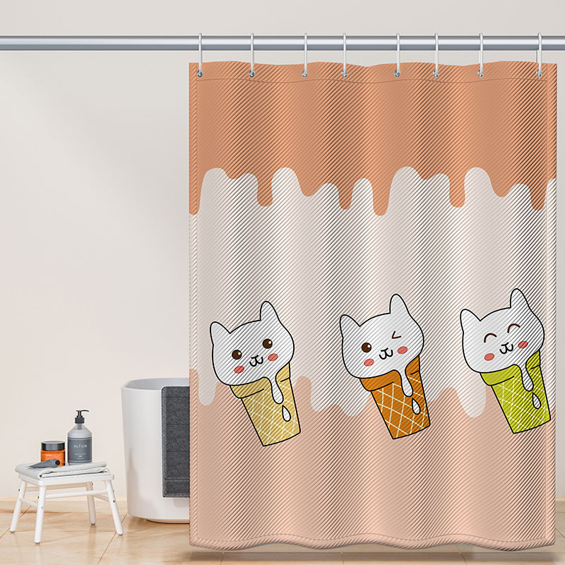 揽梦浴室浴帘防水布免打孔防霉加厚卫生间不透光定制淋浴帘隔断帘