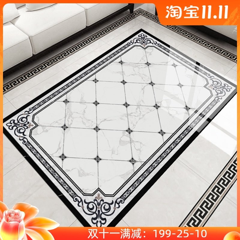 pvc大理石仿瓷砖地面贴客厅地板贴纸自粘防水耐磨欧式仿真地毯贴,家装主材,地板革,淘宝优惠券,粉丝福利购,淘宝优惠卷