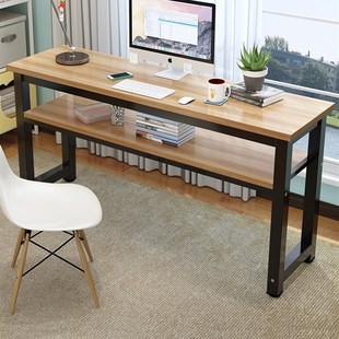 双层电脑桌高85cm定制做200 2.4m1.8m长条70靠墙60cm65窗边办公桌