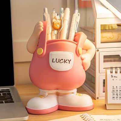 卡通笔筒办公室桌面摆件收纳装饰品男女生送老师同学实用毕业礼物