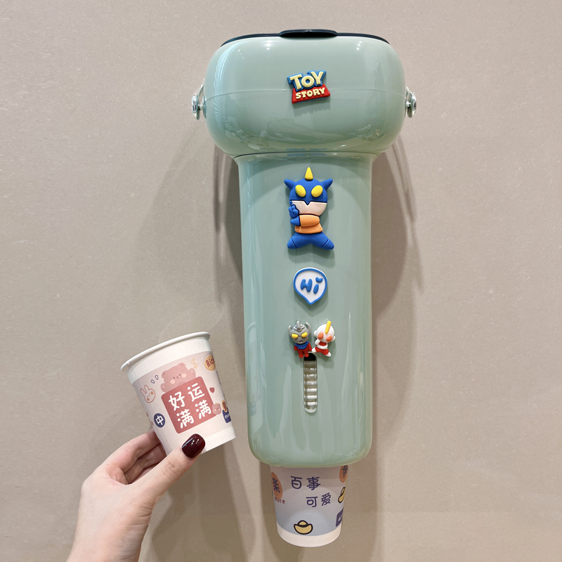 饮水机一次性纸杯取杯器家用壁挂式免打孔自动取杯架水杯置物架子