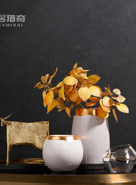 轻奢创意纯铜金属牛摆件北欧玄关客厅样板房间桌面装饰工艺品摆设