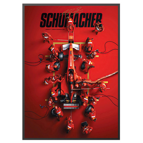 F1赛车挂画法拉利车队换胎舒马赫周边海报壁画车库卧室宿舍装饰画