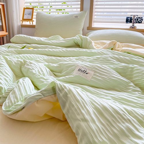 A类大豆纤维夏凉被泡泡纱空调被夏季单双人被芯学生宿舍可机水洗