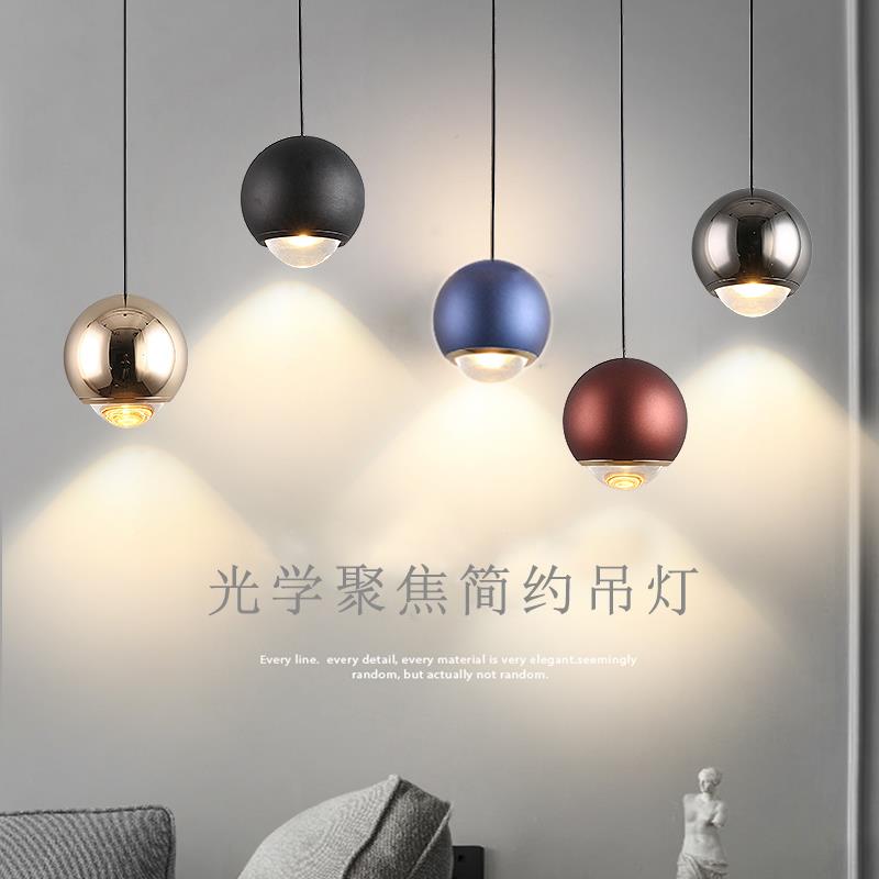 2025新款主卧卧室床头吊灯极简约现代网红轻奢单头吧台长线小吊灯