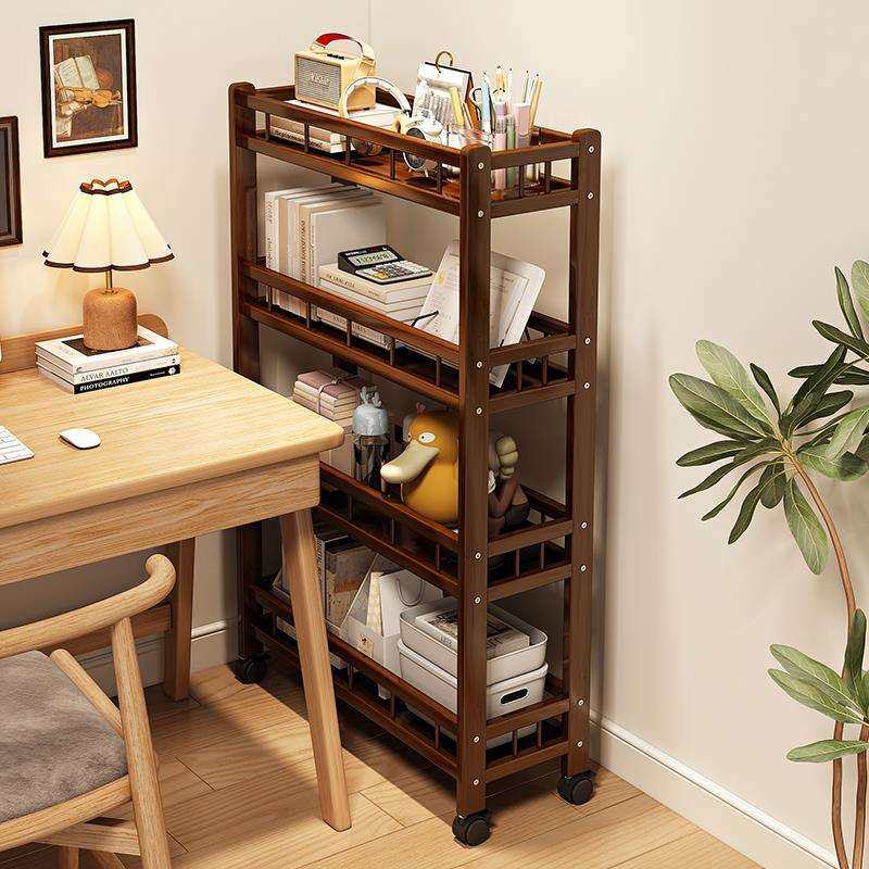 谋生夹缝置物架落地多层缝隙收纳架柜家用书房书架厨房储物移动小