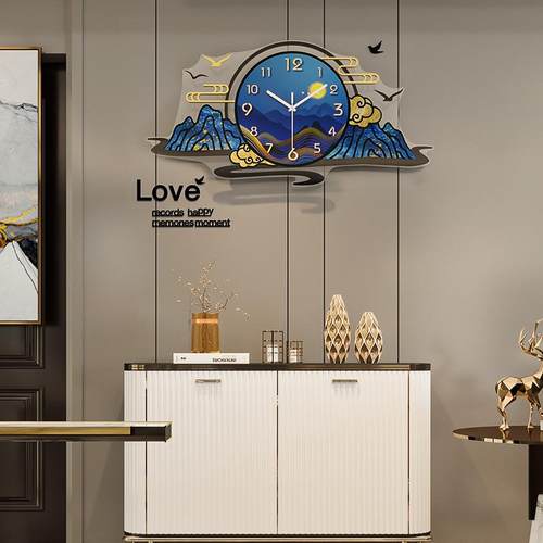 钟表挂钟客厅家用时钟挂墙挂式现代装饰网红时尚石英钟表挂表