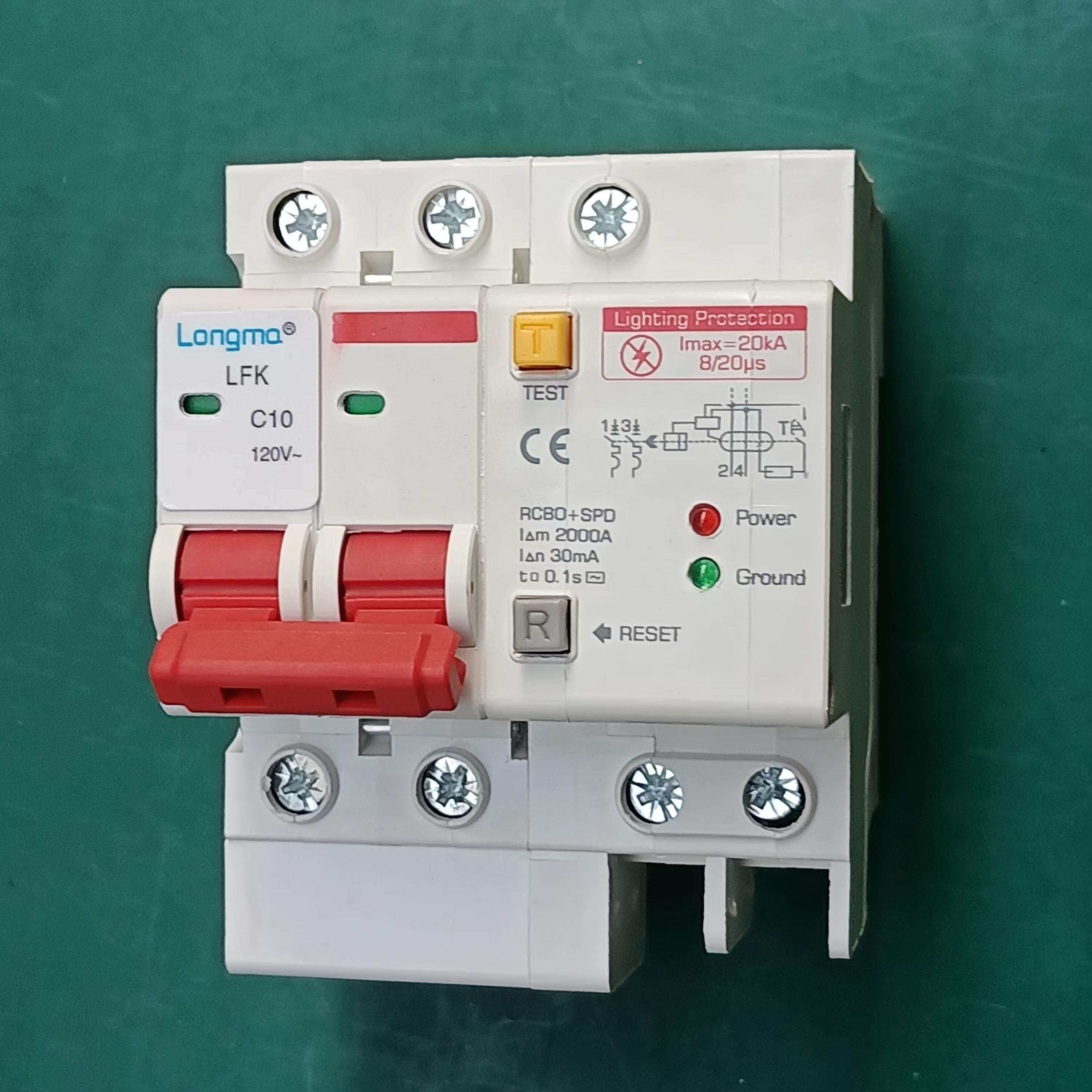 j810V防雷断路器BO1漏v20防雷器11v漏电漏保10vRC240美规漏保其g3