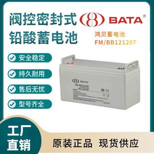 鸿贝蓄电池FM BB12120T12V120AH联保电源备用电子设备