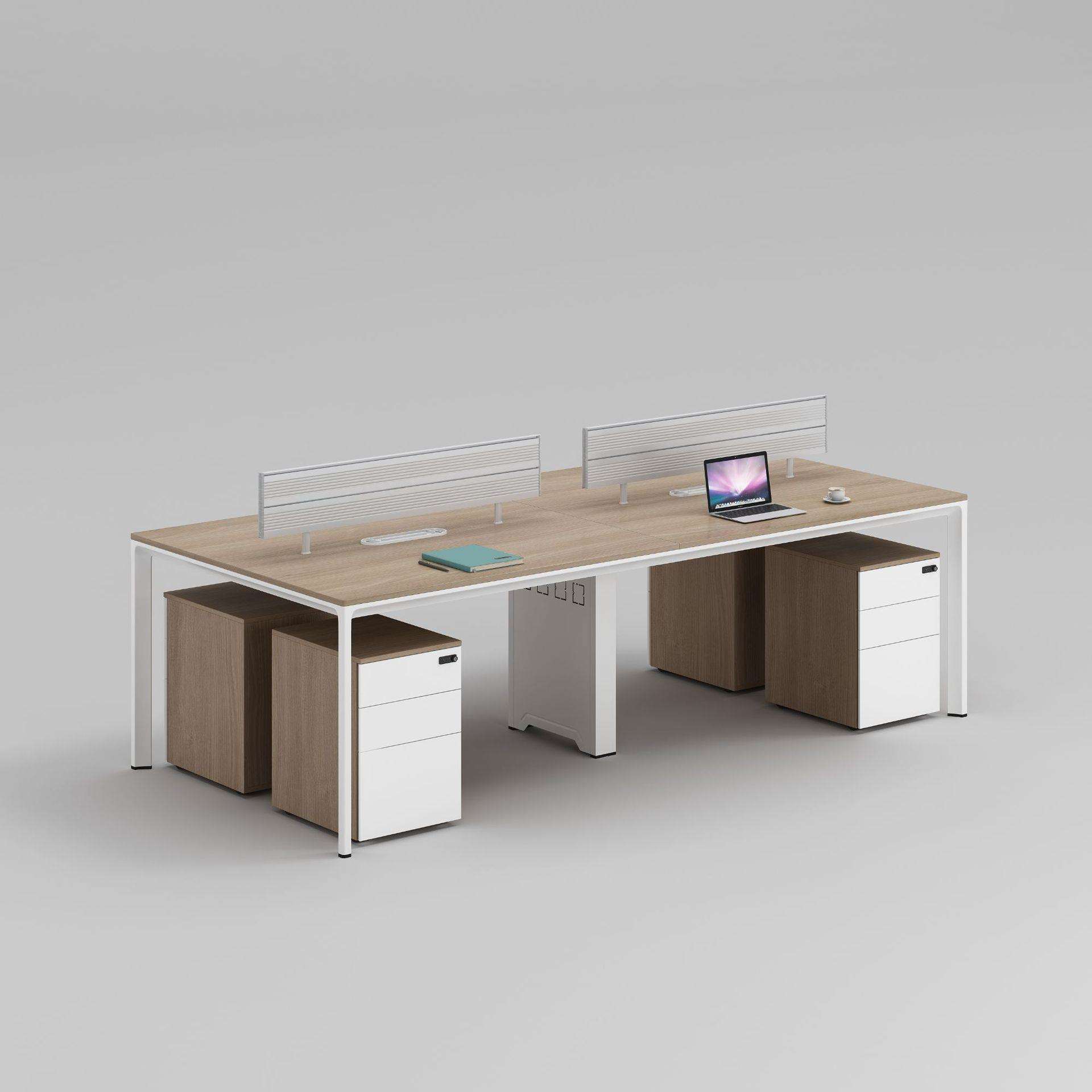 办公桌6人工位职员办公桌简约现代员工桌卡位铝合金办公桌架组合