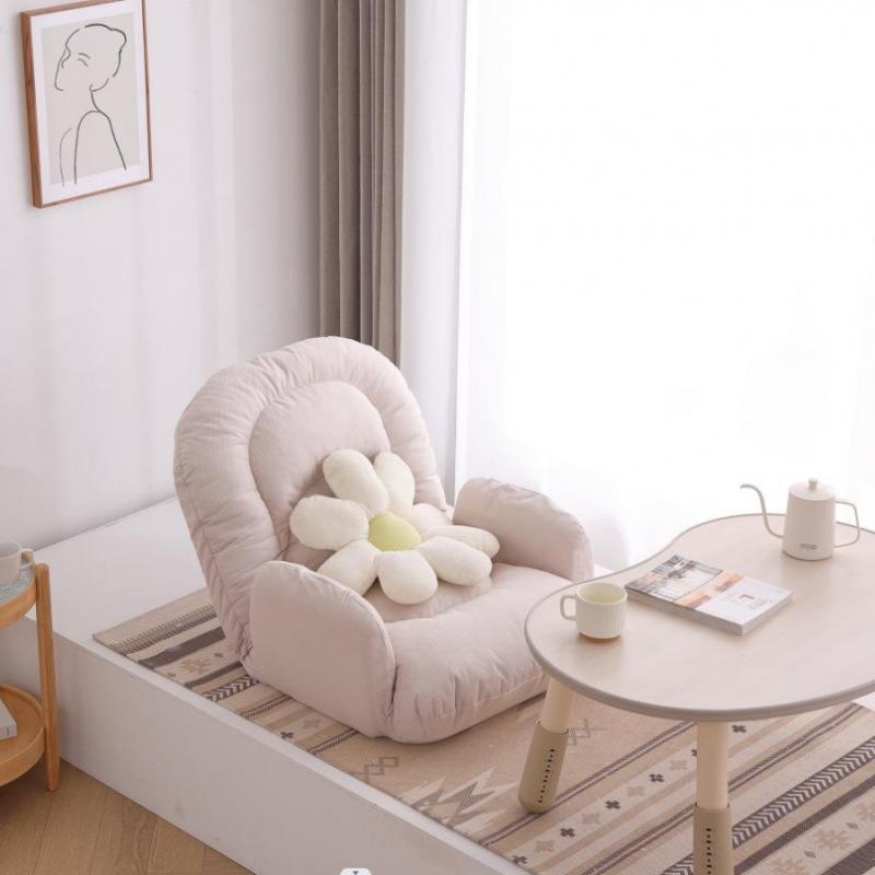 懒人沙发阳台飘窗卧室折叠座椅靠背休闲单人床上榻榻米躺椅靠背椅