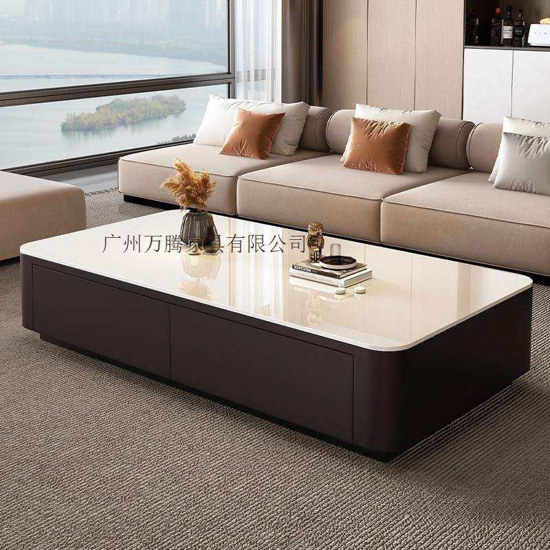 万腾岩板茶几客厅家用2025新款轻奢感小户型茶几桌长方形电视组合,3C数码配件,USB灯,淘宝优惠券,粉丝福利购,淘宝优惠卷