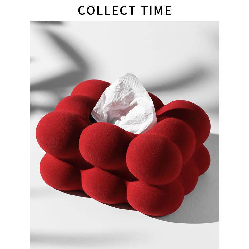 抽纸盒红色家用客厅茶几纸抽盒陶瓷餐桌纸巾盒餐巾纸盒子过年绒感,五金/工具,其他电线电缆,淘宝优惠券,粉丝福利购,淘宝优惠卷