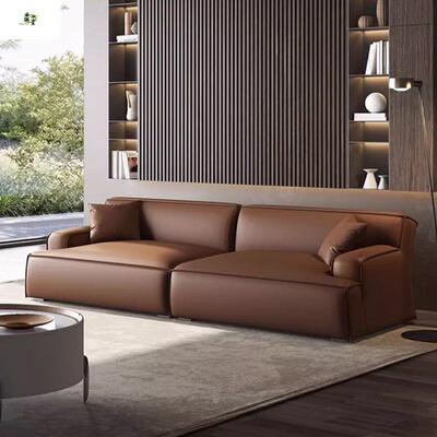 乐居尚意式极简轻奢大马士革沙发客厅直排现代设计师别墅高端沙发