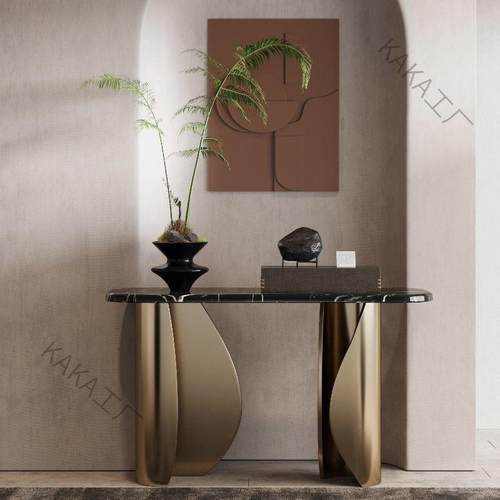 LCP1轻奢大理石玄关台简约玄关桌靠墙入户客端景台窄条案岩板