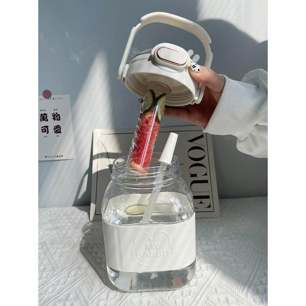 大肚子吨吨桶水杯大容量带过滤网茶漏隔吸管花果茶杯壶女生款夏季