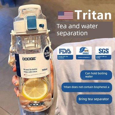 美国Tritan水杯大容量1000ml带茶叶分离器茶叶分离吨桶茶杯防摔水