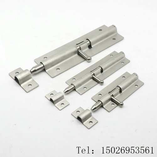 304不锈钢明装插销工业设备柜门木门弹簧插销DK612-1-2-3防震门栓