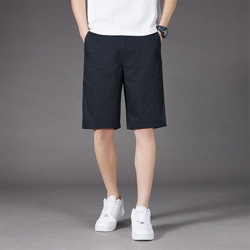 跨境中年男士短裤宽松大码爸爸装休闲裤子五分裤中老年外穿工装