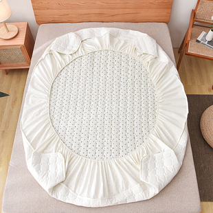 纯棉床笠2022年新款 通用全棉加厚150cm190夹棉床罩200x220单件135