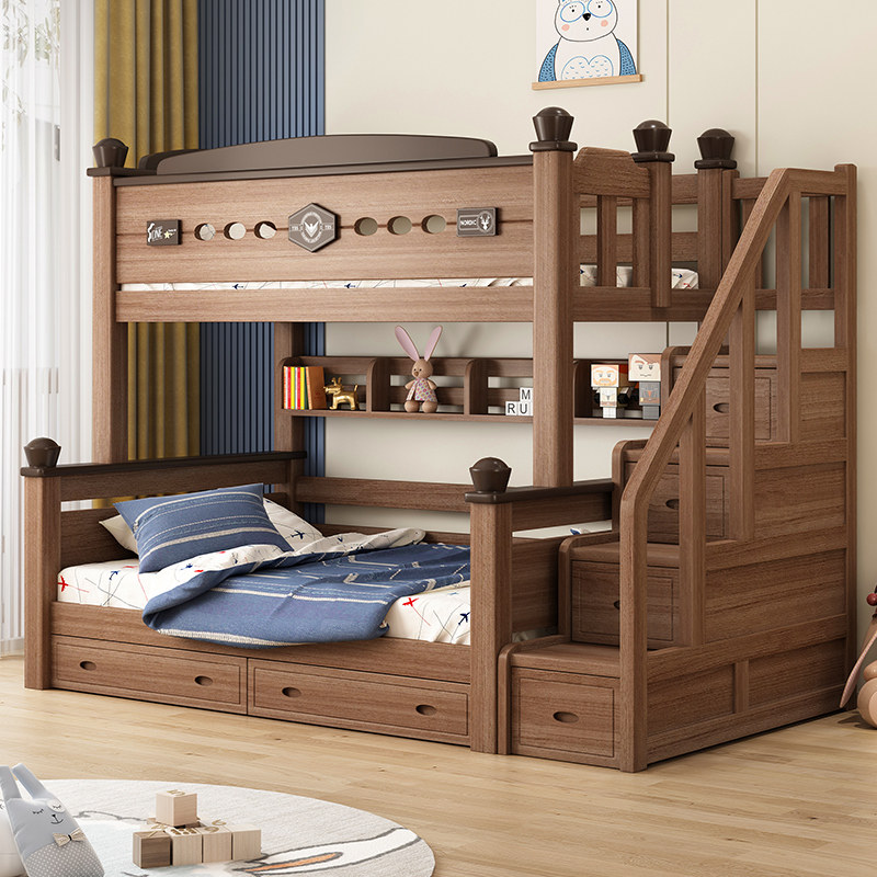 全实木鹅掌楸木上下床双层多功能可拆分儿童子母高低床上下铺木床,住宅家具,高低/子母床,淘宝优惠券,粉丝福利购,淘宝优惠卷