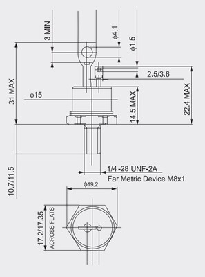 25RIA120 50RIA120 140 160  25A晶闸管 可控硅50A 10 16 40 RIA
