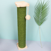 笼用固定猫抓柱子绿色仙美柱粉锁栏式 磨爪玩具带剑麻球发泄猫抓板