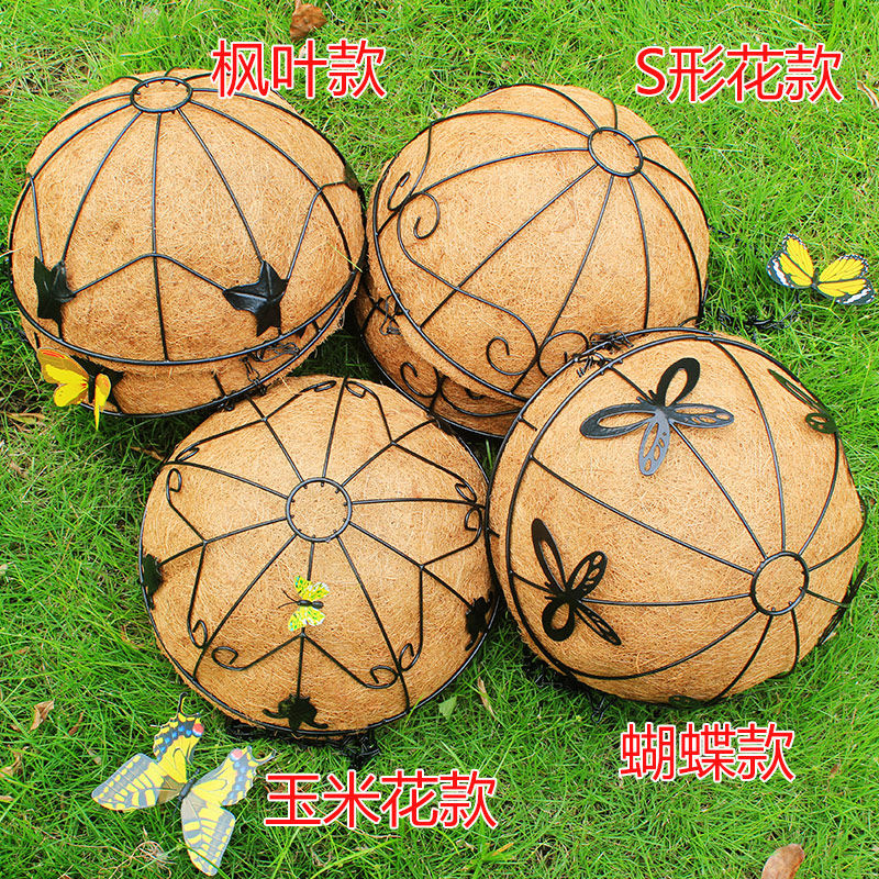 新款椰棕圆形吊兰盆悬挂铁艺吊篮阳台栏悬挂式花盆垂吊绿萝花盆,鲜花速递/花卉仿真/绿植园艺,花盆,淘宝优惠券,粉丝福利购,淘宝优惠卷
