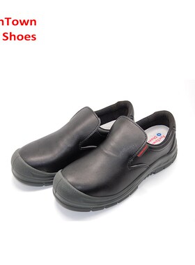 Funtownshoes范特仕安全防滑塑包头工作鞋厨师鞋防水防油耐磨6211